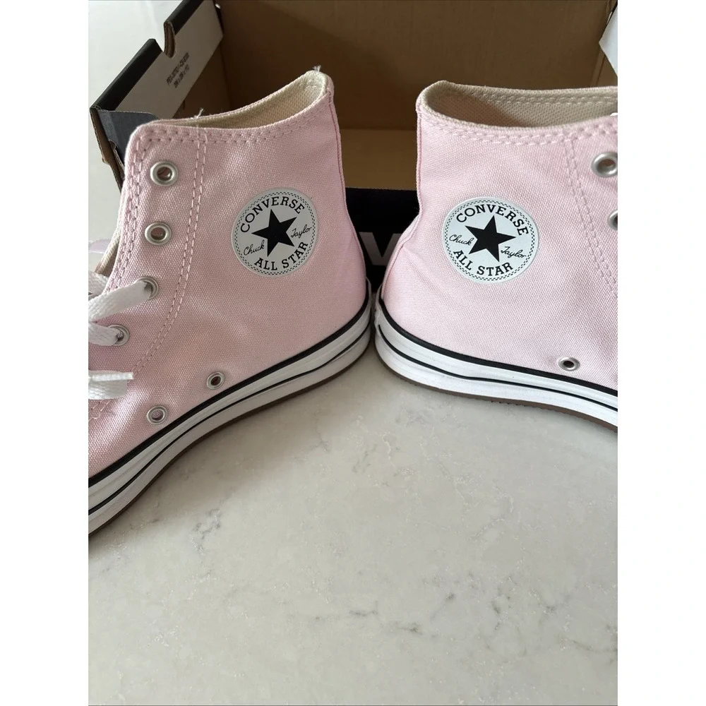 Converse All Star Lift Platform High Big Kids Pink High Top Sneaker Size 6 Youth